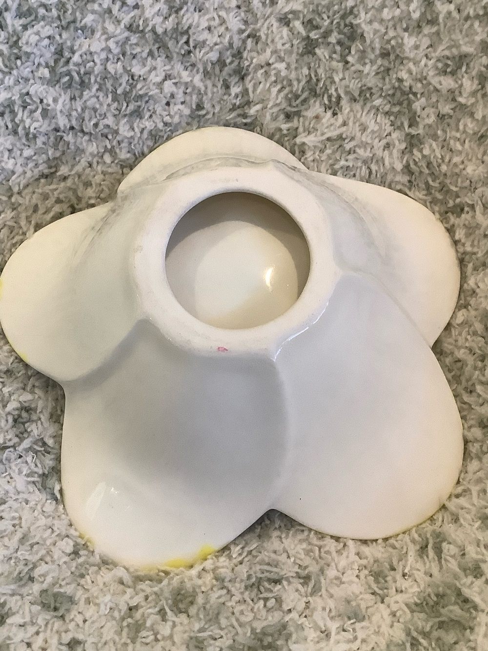 Yellow and White Tropical Plumeria Flower Shaped Decorative Dish or Soap Dish HC - Picture 4 of 13